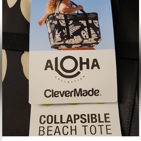 Aloha Collective Collapsible Tote, Black - Picture 5 of 8